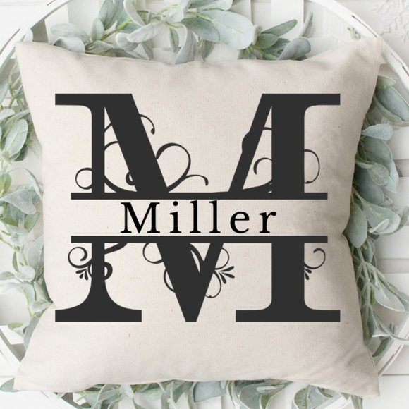 Personalized Letter Pillow Cover 16X16 - Picture 2 of 3